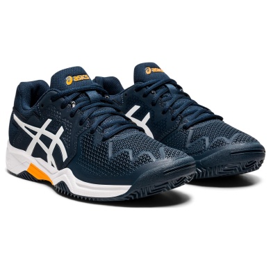 Asics Tennisschuhe Gel Resolution 8 Clay/Sandplatz blau/orange Kinder